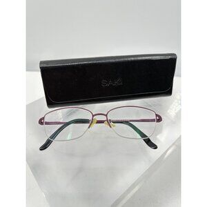 Saki japan eyeglasses Mod. 410 Burgundy Half Rim 52-16-140 (LE-2)